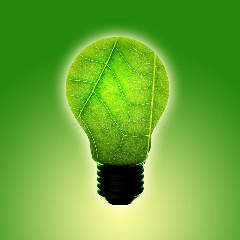 Green light bulb