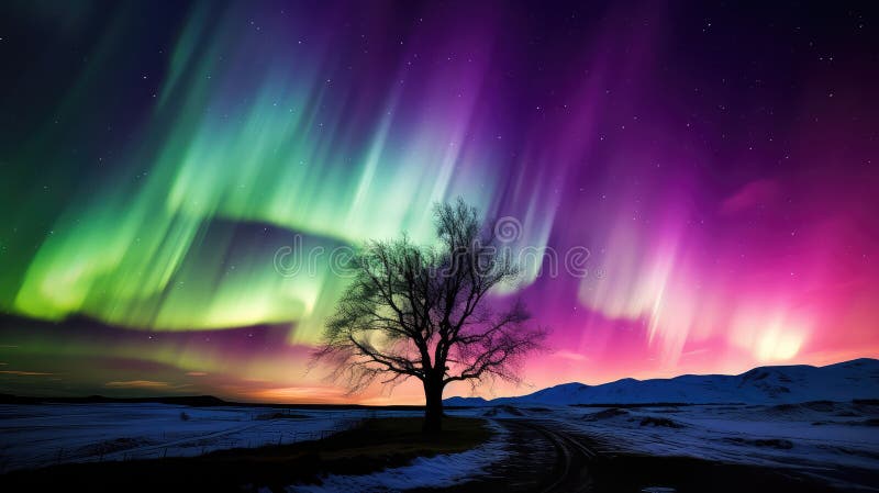 the green light in sky