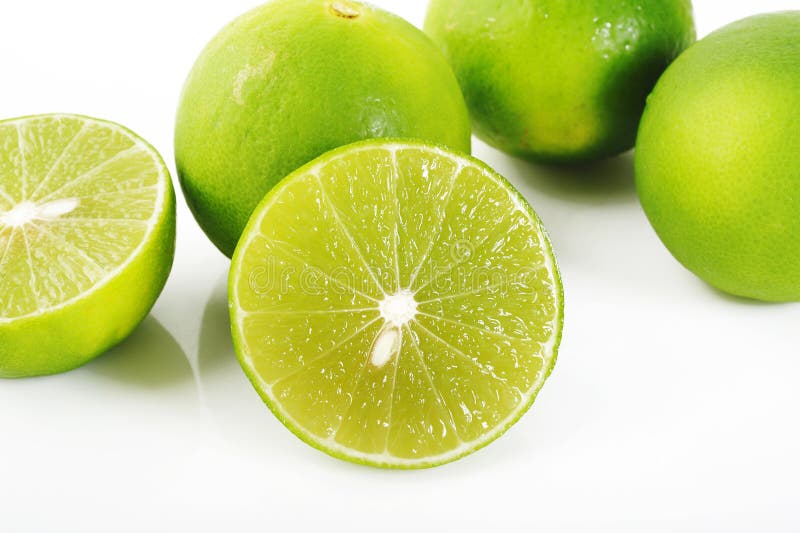 Green lime stock photo. Image of citrus, sliced, group 45009430