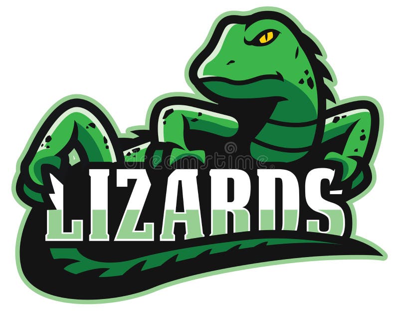 Green Lizard Mascot stock vector. Illustration of sport - 188206467