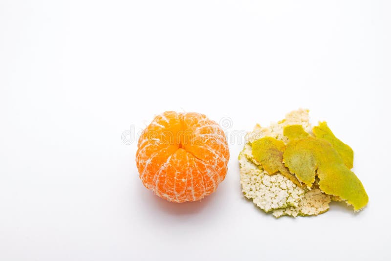 Green Mandarin Orange with Orange Peel