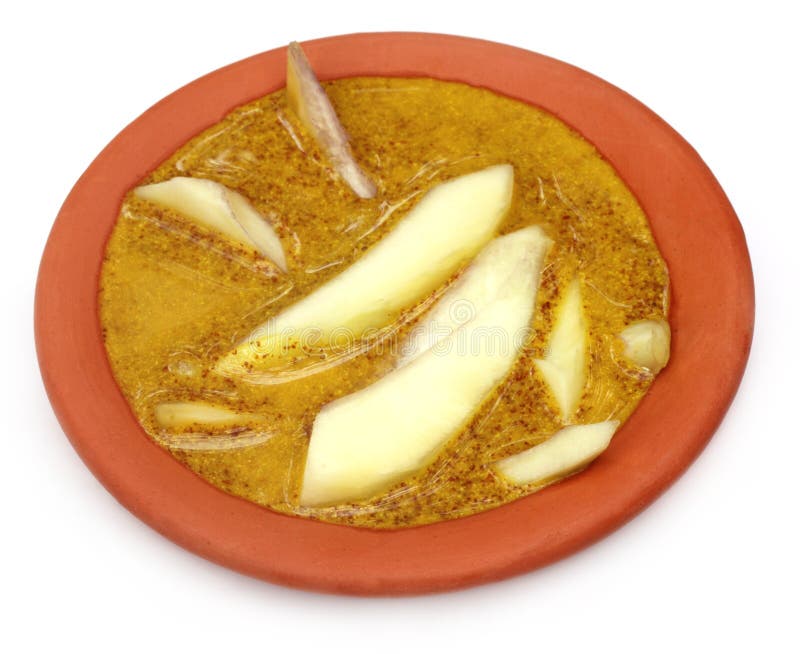 Green mango on kasundi â€“ A Bengali relish