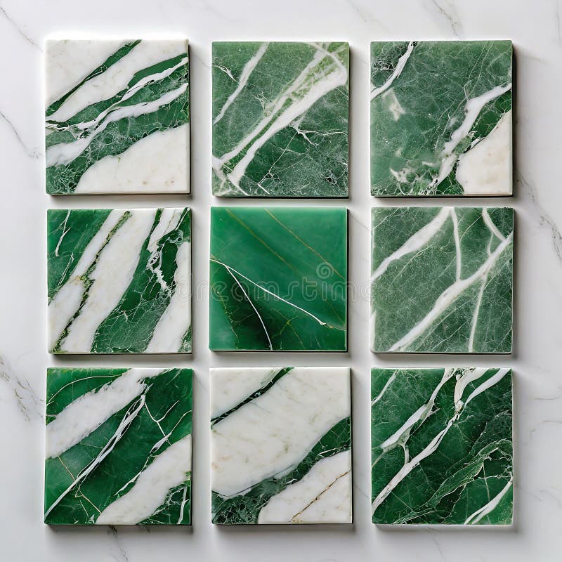 Green Marble Tiles Texture Background Pattern with High Resolution for Interior Design Stock