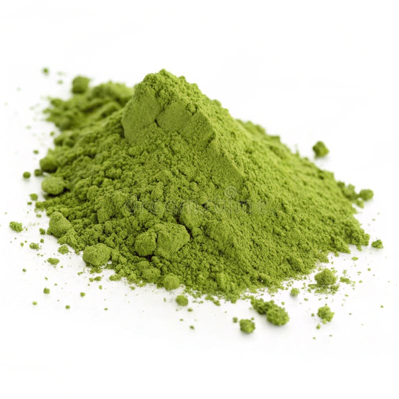 Green Matcha Proszek wyizolowany na białym tle ilustracja wektor