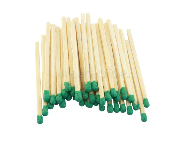 Green matches Isolated stock photo. Image of strike, isolated 3575262