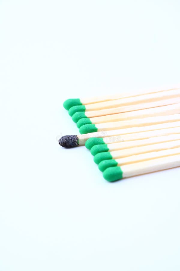 Green matches Isolated stock photo. Image of strike, isolated 3575262