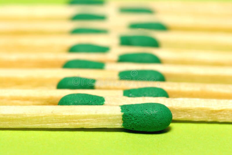 Green matches Isolated stock photo. Image of strike, isolated 3575262