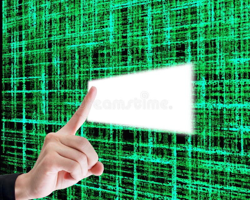 Letter code by the long green matrix background