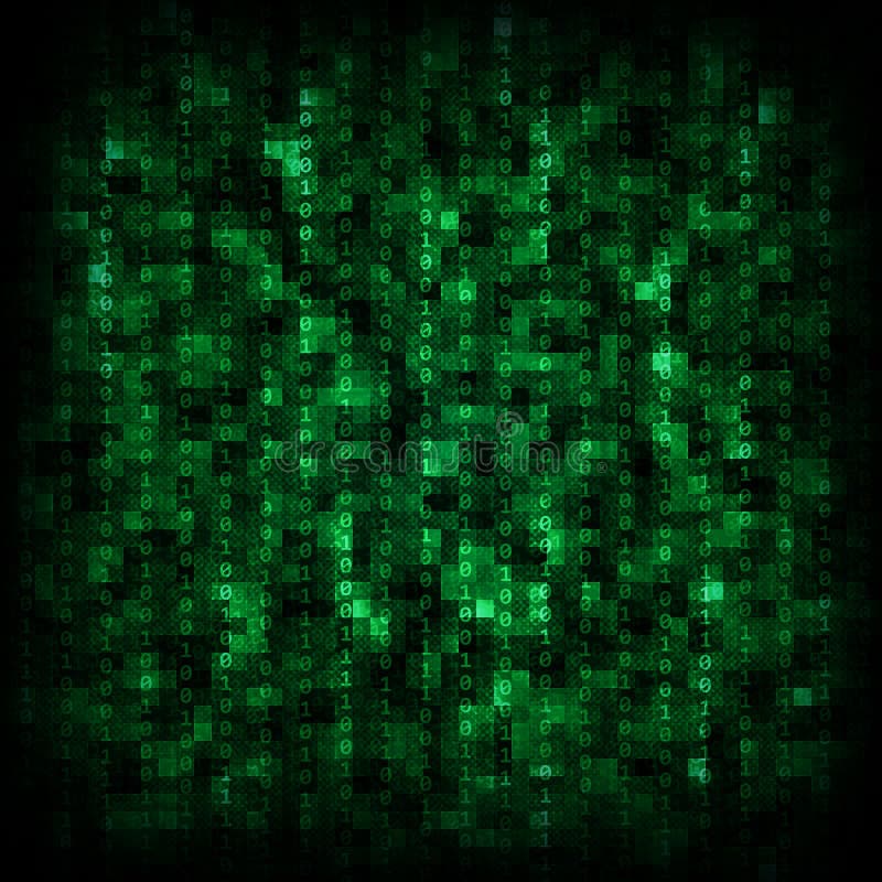 Abstract green and black matrix background with numbers. Abstract green and black matrix background with numbers