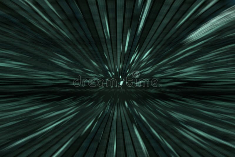 Green matrix background with speed motion, radial blur.