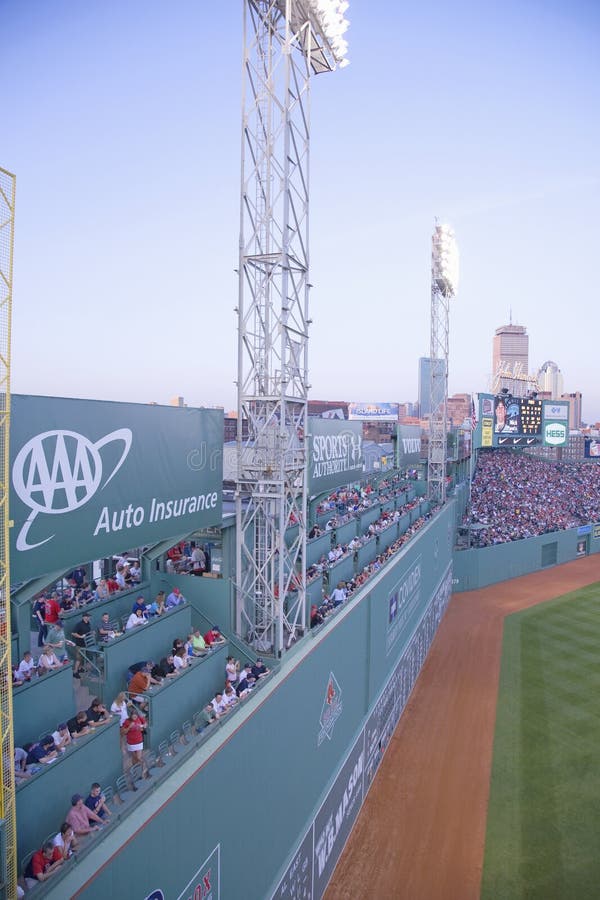 Green Monster Left Field Wall Editorial Stock Photo Image of people