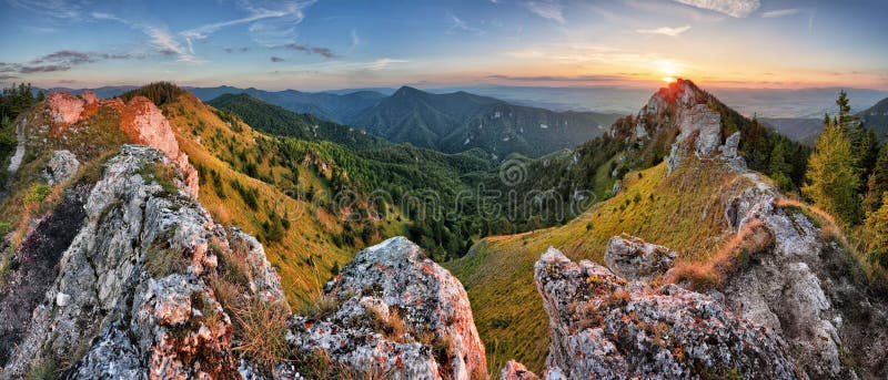 Green mountain nature landscape in Slovakia peak Ostra