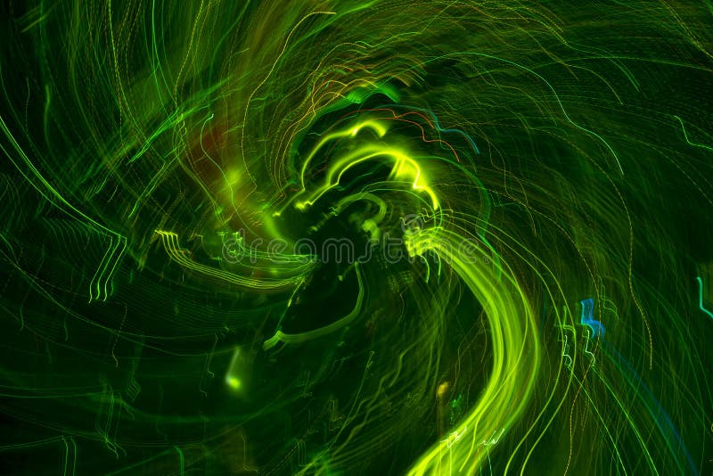 Green Moving Lights Background Stock Illustration Illustration of