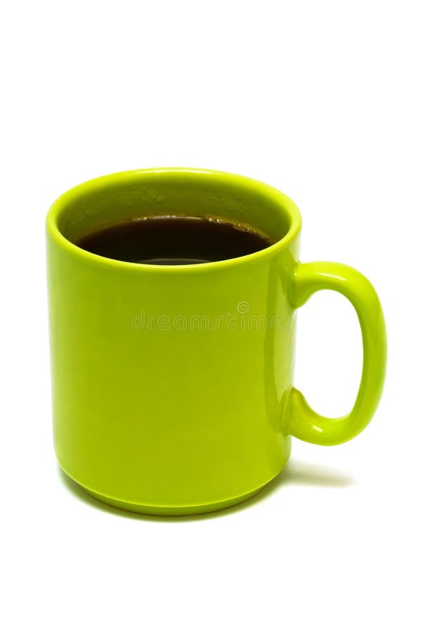 Green mug from coffee