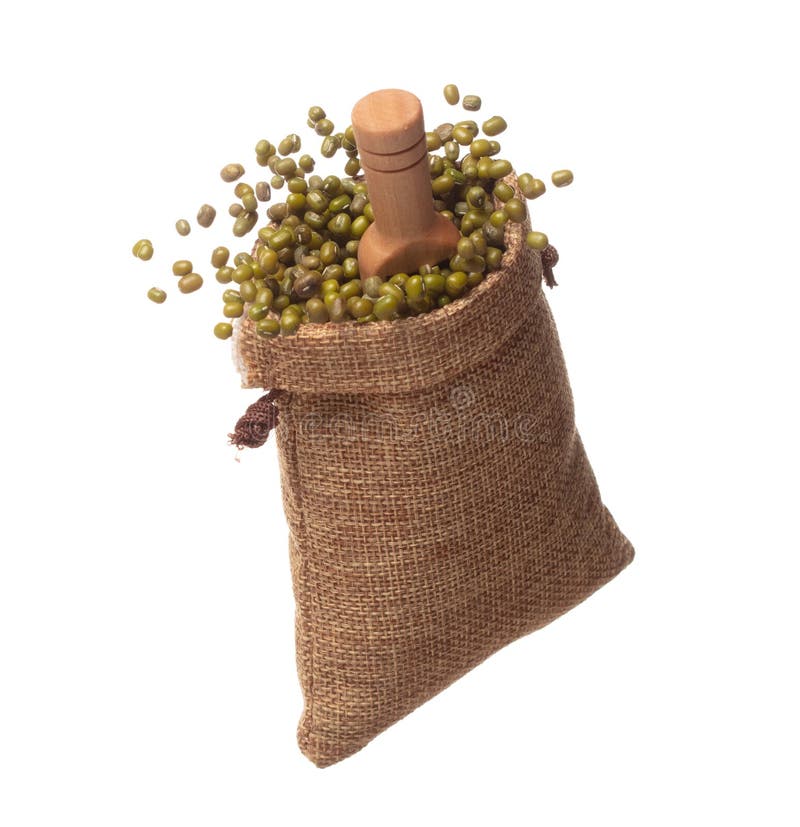 Green Mung Beans Fly Throw Up in Sack Bag, Green Mung Bean Float