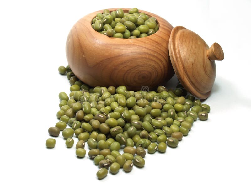 Green mung beans stock image