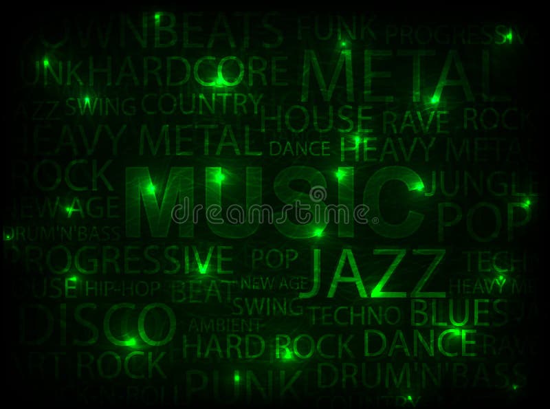 Green Music Logo, Nature Beat Symbol and Nature Music Icon Design Stock Vector Illustration of