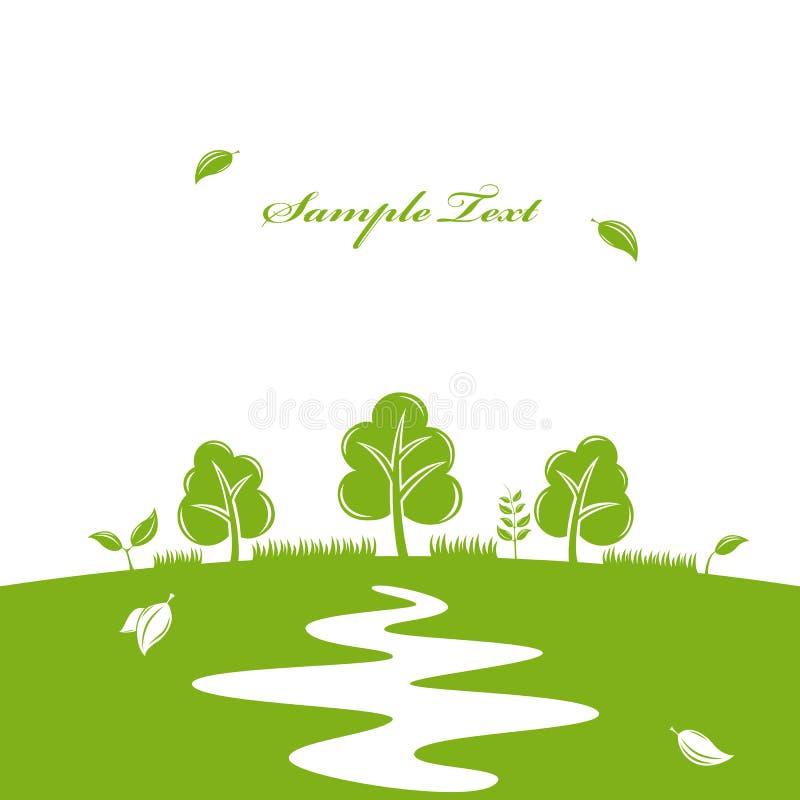 Green nature background vector illustration