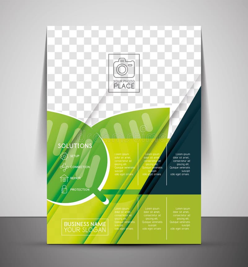 Green Nature Concept Print Template vector illustration