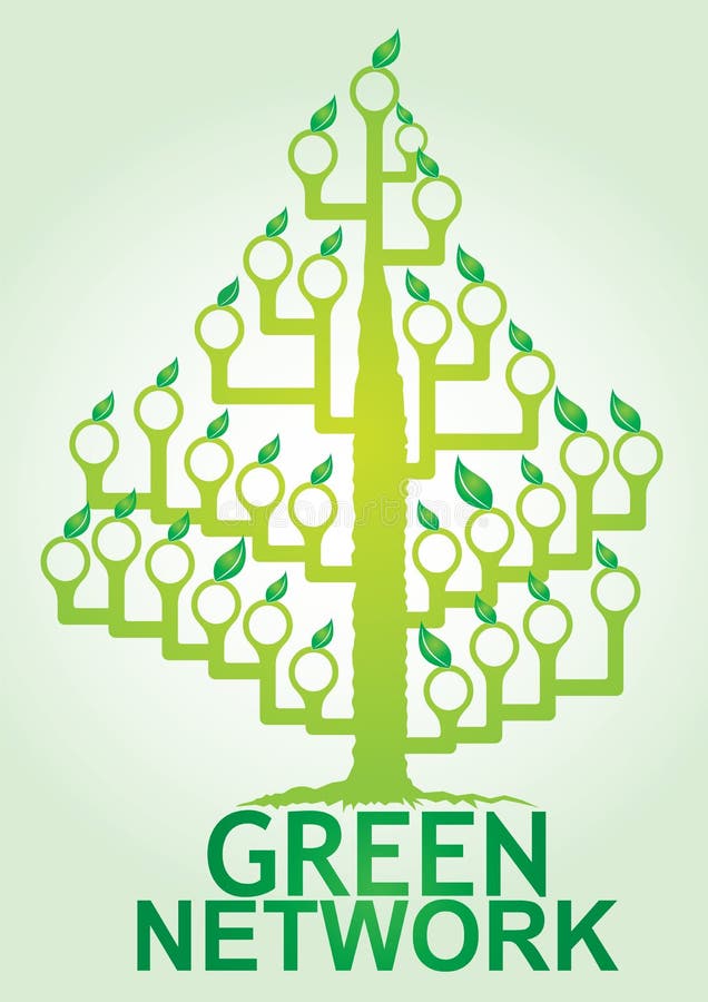 Green Network royalty free illustration