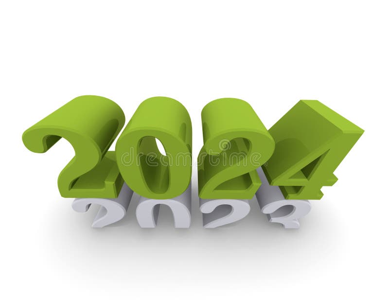 2024 Concept, Golden Key 3D Illustration Stock Illustration Illustration of time, 2024
