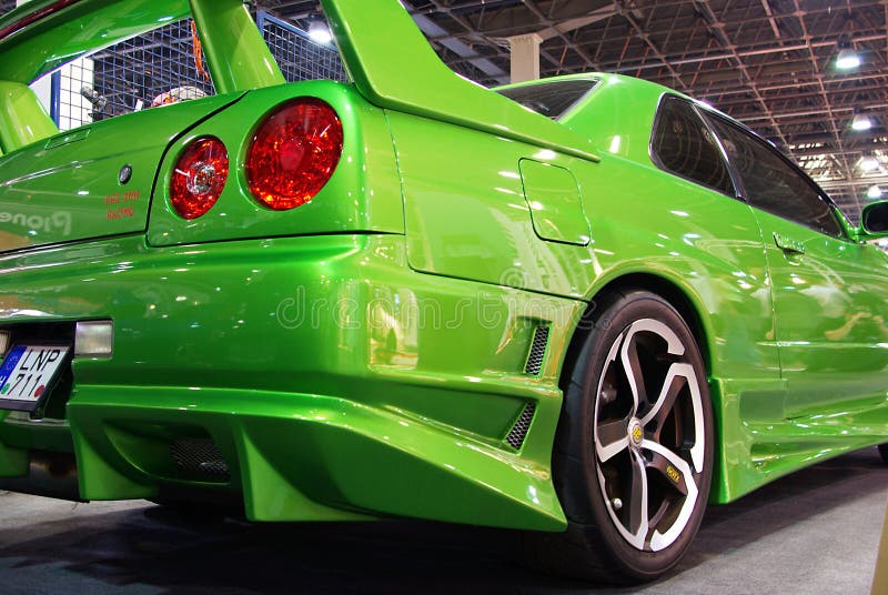 Car, Tuning, Green Stock Photo, Picture and Royalty Free Image