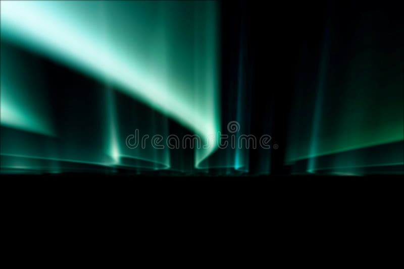 Green northern lights against black back ground royalty free illustration