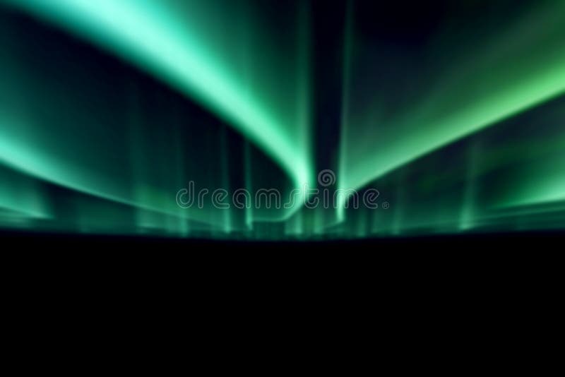 Green northern lights against black back ground stock illustration
