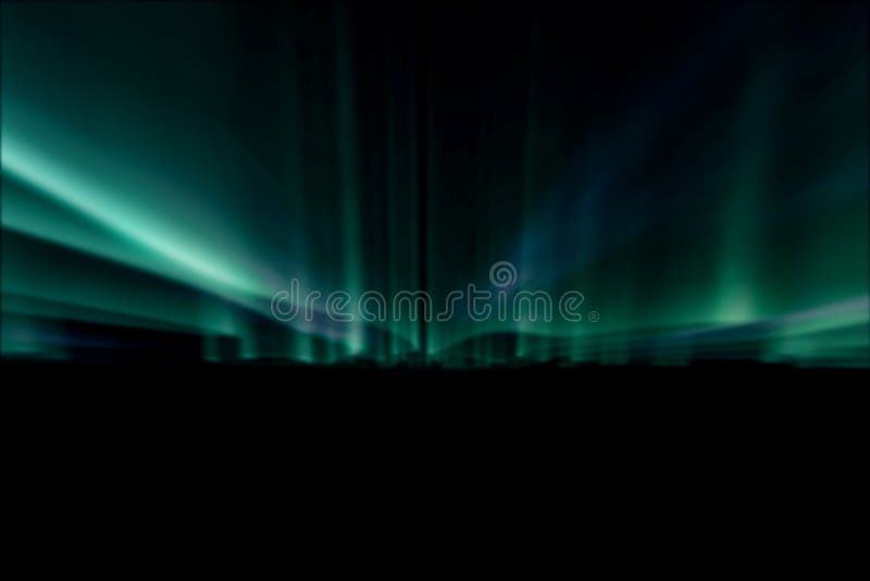 Green northern lights against black back ground royalty free illustration