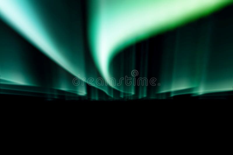 Green northern lights against black back ground stock illustration