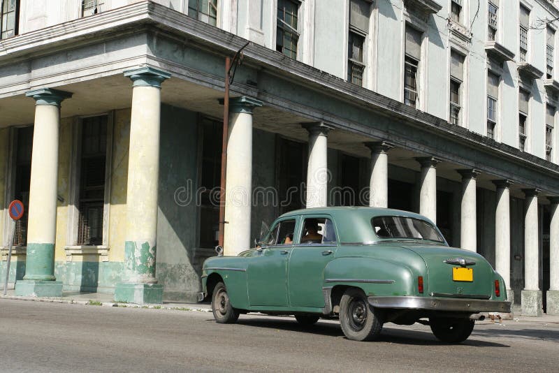 Green old car