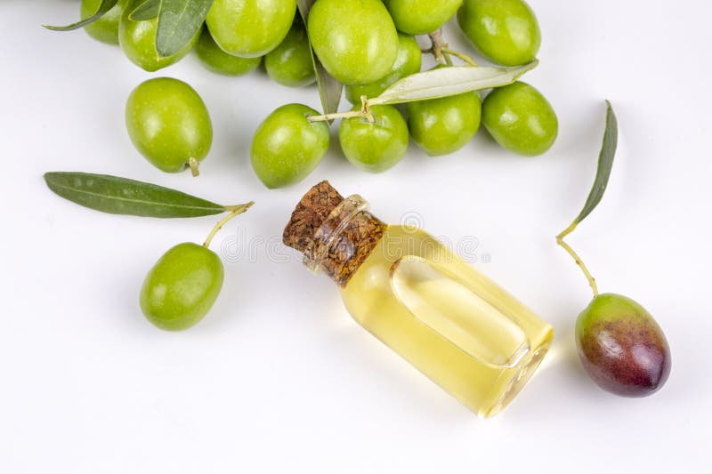 Green Olive and Olive Oil Isolated Stock Image Image of food, spain 298065849