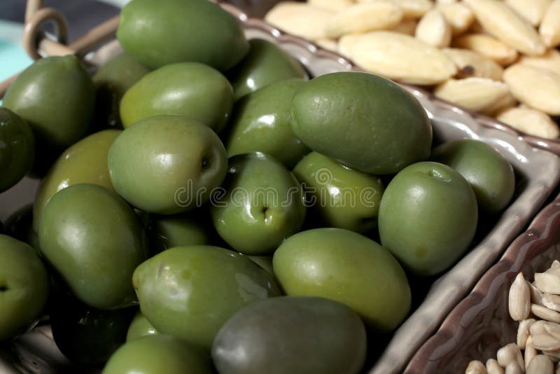 Green olives stock image. Image of nutrition, mediterranean 14074161