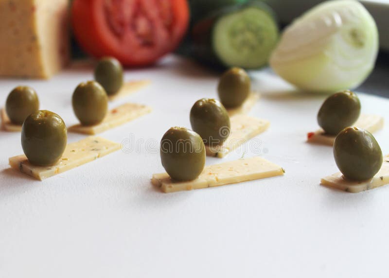 Green olives and cheese stock photo. Image of fruit, snacks 53843546