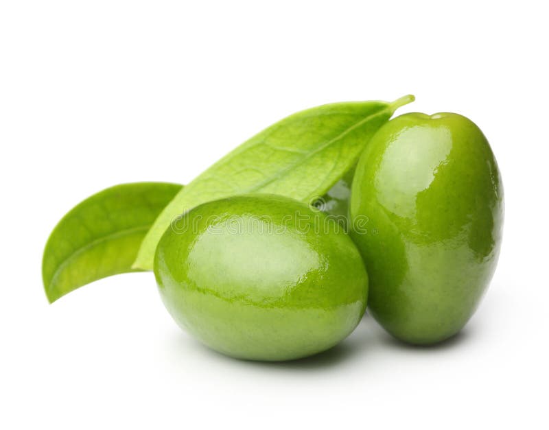 Green olives with leaves stock image. Image of ingredient 97719705