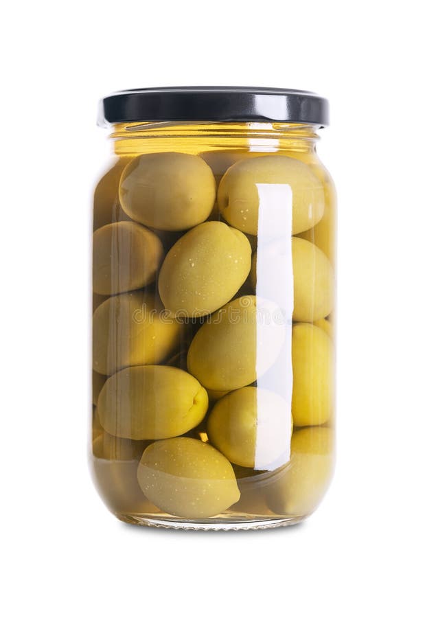 Green Olives with Pit, Pickled Whole, Large Greek Table Olives, in