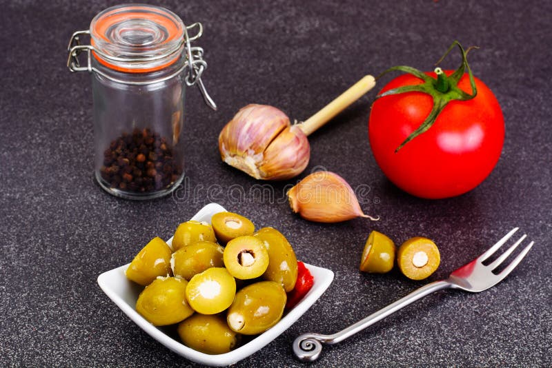 Green Olives Stuffed with Cheese Stock Photo Image of healthy, berry 68650334