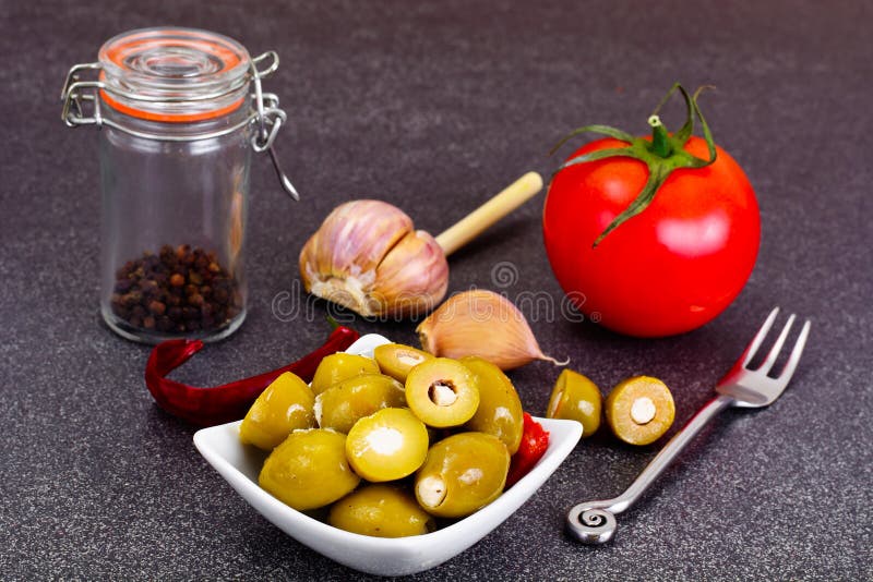 Green Olives Stuffed with Cheese Stock Photo Image of berry, gourmet