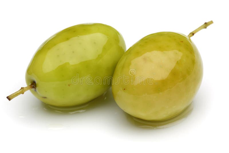 Green Olives with Leaves Isolated on White Stock Photo Image of