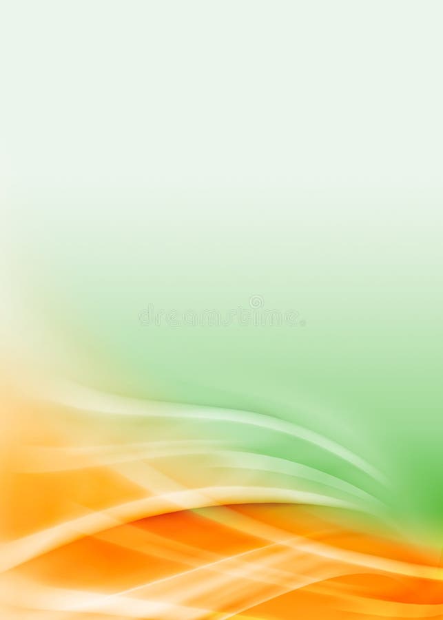 Green orange abstract flow