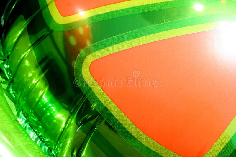 Green and Orange Mylar Balloon