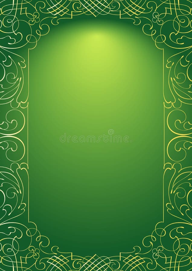 Green ornament background stock illustration. Illustration of card - 7842865