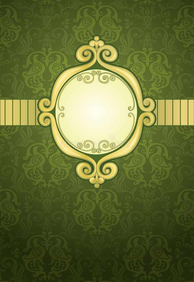 Green ornamental pattern