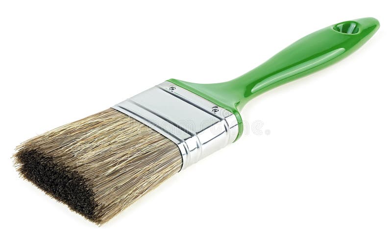 new big paint brush on white background Stock Photo