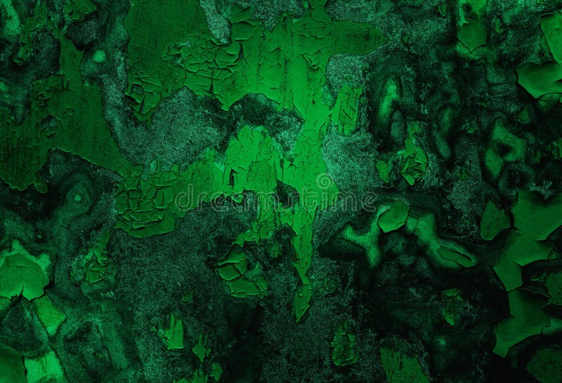 Green Paint Cement Wall , Vintage Wall Textured Background Stock Photo