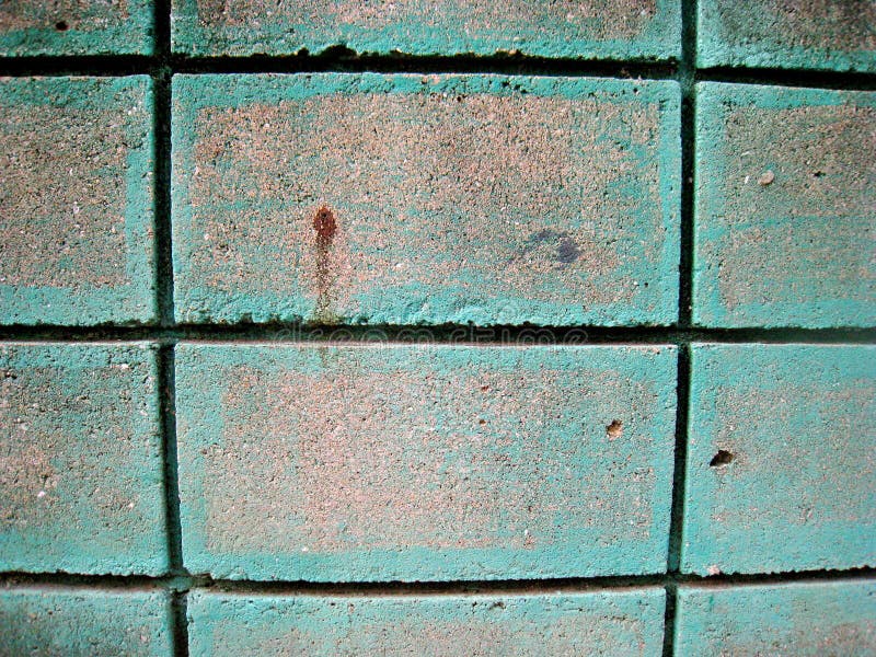 Green Painted Brick Wall Texture Stock Photo Image of rough, abstract