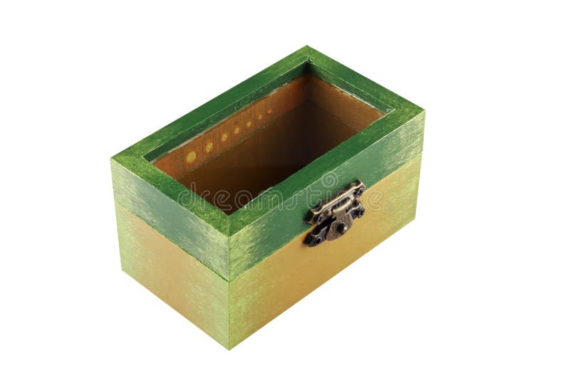 Painted jewelry box stock image. Image of green, jewelry 23807097