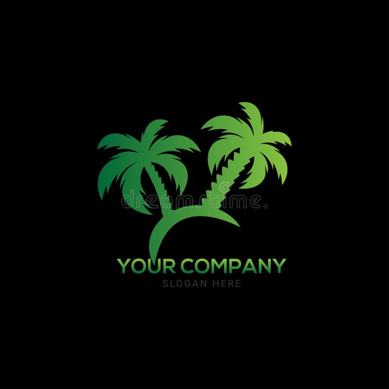 Green Palm Tree, Tree Logo Design Stock Vector - Illustration of design ...