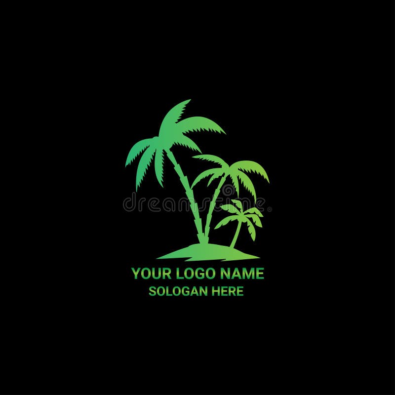 Green Palm Tree, Tree Logo Design Stock Vector - Illustration of nature ...