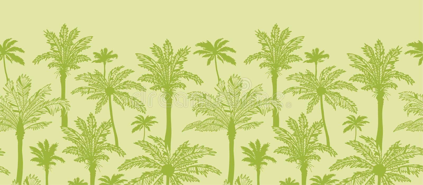 Palm Trees Seamless Pattern Background Stock Vector - Illustration of ...
